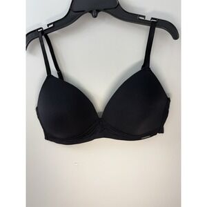 Vince Camuto T-Shirt Bra Womens‎ 36C Black Wireless Lined Back Closure Demi